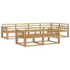 vidaXL Set di divani da esterno 8 pz Bianco Legno di Acacia Massello