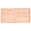 vidaXL Piano Bagno 120x60x(2-4) cm in Legno Massello Non Trattato