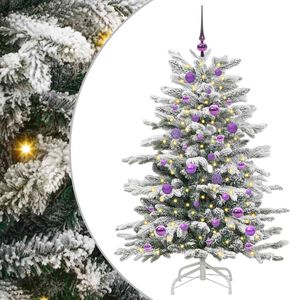 vidaXL Albero di Natale Artificiale con Rami Pieghevoli Bianco 150 cm