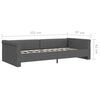 vidaXL Dormeuse con Materasso USB Grigio Scuro in Tessuto 90x200 cm