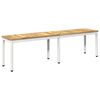 vidaXL Panchina da giardino 161 x 35 x 45 cm Legno di Acacia Massello