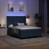 vidaXL Letto a Sorgente LED con materasso Blu 140 x 200 cm Tessuto