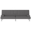 vidaXL Divano Letto con Portabicchieri in Similpelle Grigio