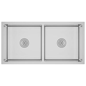 vidaXL Lavello da Cucina Lavorato a Mano in Acciaio Inox