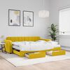 vidaXL Divano Letto Estraibile con Cassetti Giallo 90x200cm in Velluto