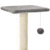 vidaXL Albero per Gatti con Tiragraffi in Sisal 65 cm Grigio
