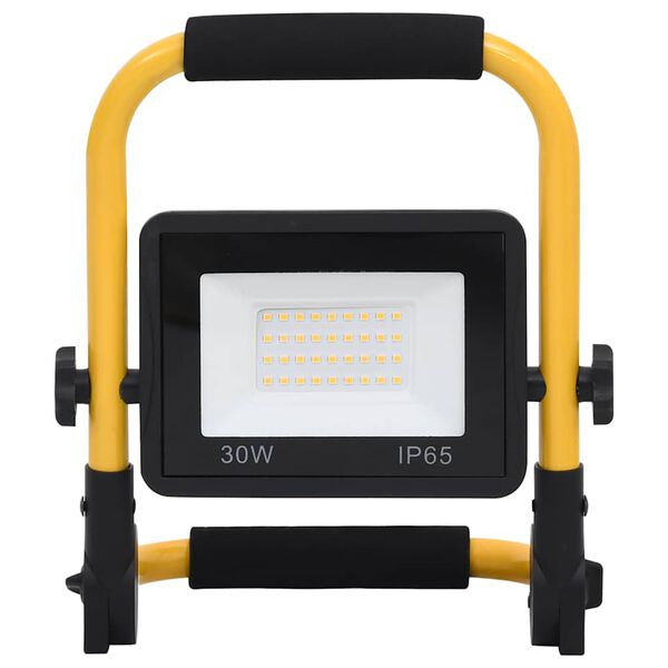 vidaXL Faretto a LED con Maniglia 30 W Bianco Caldo