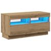 vidaXL Mobile TV con Luci LED Artigianale 80x35x40cm Legno Multistrato