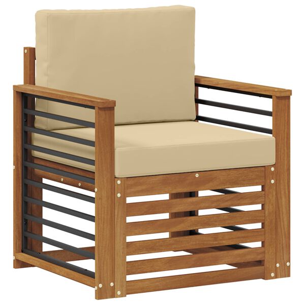 vidaXL Set di divani da esterno Legno di Acacia Massello e Poliestere