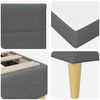 vidaXL Struttura letto con materasso Grigio scuro 90 x 190 cm Tessuto