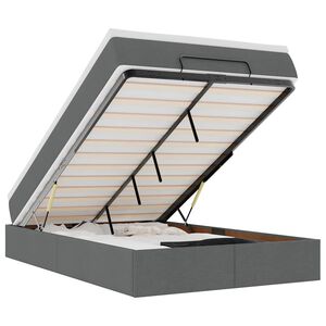 vidaXL Struttura Letto Pouf con Materasso 80x200 cm in Tessuto