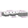 vidaXL Set Divani da Giardino 11 pz con Cuscini in Polyrattan Grigio