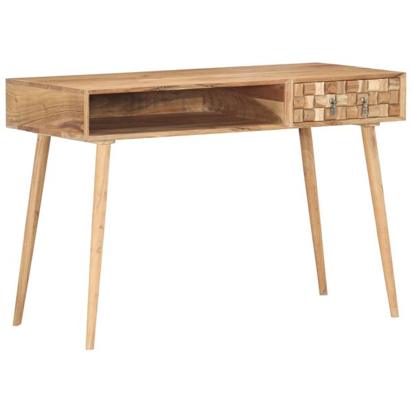 vidaXL Scrivania 115x50x76 cm in Legno Massello di Acacia