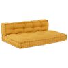 vidaXL Cuscino per Divano Pallet 2 pcs Giallo 120 x 80 x 38 cm Tessuto