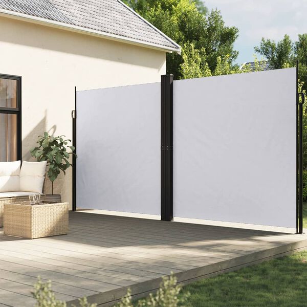 vidaXL Tenda da Sole Laterale Retrattile Bianca 200x1200 cm