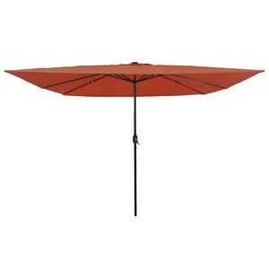 vidaXL Ombrello da giardino Terracotta 295 x 295 x 245 cm