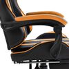 vidaXL Sedia da Gaming con Poggiapiedi Arancione in Similpelle