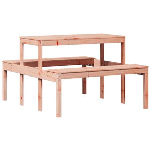 vidaXL Tavolo da Picnic 110x134x75 cm in Legno Massello di Douglas