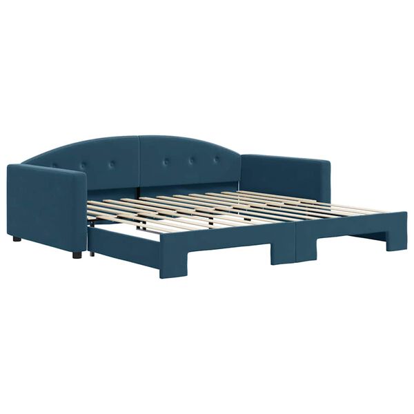 vidaXL Divano Letto con Letto Estraibile Blu 100x200 cm in Velluto