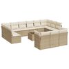 vidaXL Set Divani da Giardino 14pz con Cuscini in Polyrattan Beige