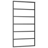 vidaXL Porta Scorrevole con Ferramenta Nera 102x205 cm in Vetro ESG