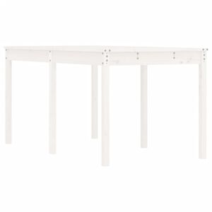 vidaXL Tavolo da Giardino Bianco 159,5x82,5x76cm Legno Massello Pino