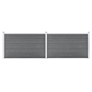 vidaXL Recinzione da Giardino in WPC 353x106 cm Grigia