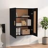 vidaXL Mobile a Parete Nero 69,5x32,5x90 cm in Legno Multistrato