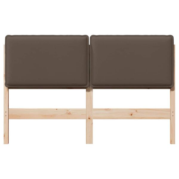 vidaXL Testiera imbottita con testiera Grigio Naturale e Chiaro 160 cm