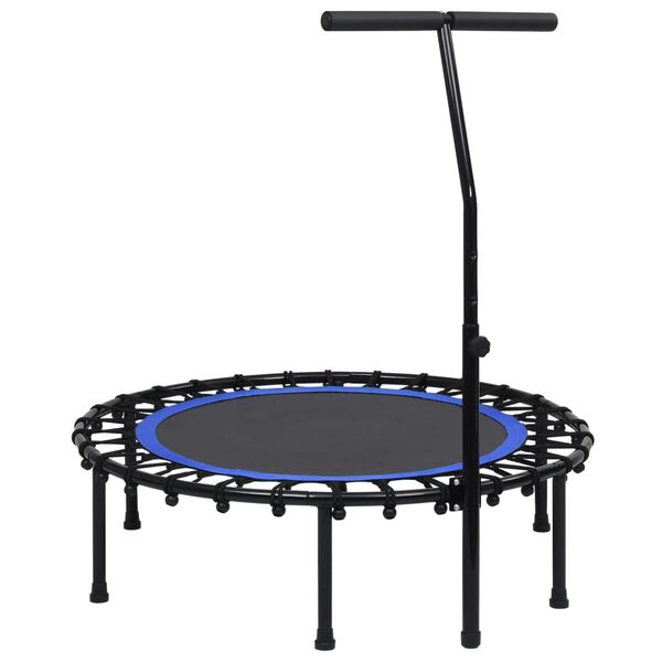 vidaXL Trampolino da Fitness con Manico e Tappetino di Sicurezza 102cm