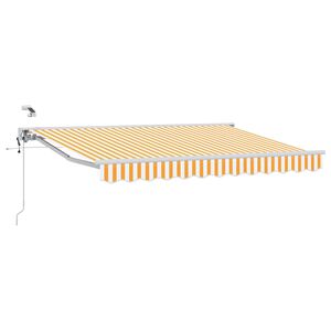 vidaXL Tettuccio Elettrico Retrattile Giallo e Bianco 2,5 x 2 m