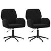 vidaXL Sedie da scrivania girevoli 2 pz 54 x 55 x 90 cm Nero Velluto
