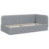vidaXL Cornice del letto ad angolo Grigio chiaro 90 x 200 cm Tessuto