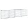 vidaXL Cesto Gabbione con Copertura 400x50x100 cm in Ferro Zincato