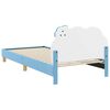 vidaXL Struttura letto bambini con testata Blu 90 x 190 cm PU