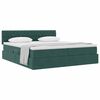 vidaXL Letto con Contenitore con materasso Verde Scuro 100 x 200 cm