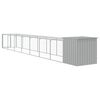 vidaXL Pollaio Area Corsa Grigio Chiaro 110x813x110 cm Acciaio Zincato