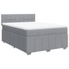 vidaXL Giroletto a Molle con Materasso Grigio Chiaro 160x200cm Tessuto