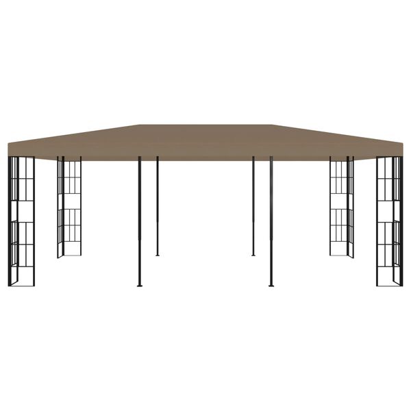 vidaXL Gazebo 6x3 m Grigio Talpa