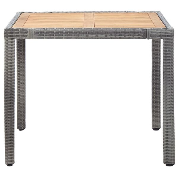 vidaXL Set da Pranzo da Giardino 5 pz con Cuscini in Polyrattan Grigio