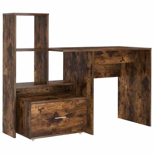 vidaXL Scrivania Rovere fum&eacute; Legno ingegnerizzato