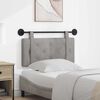 vidaXL Testata appesa Grigio chiaro 100 x 55 x 5 cm Velluto