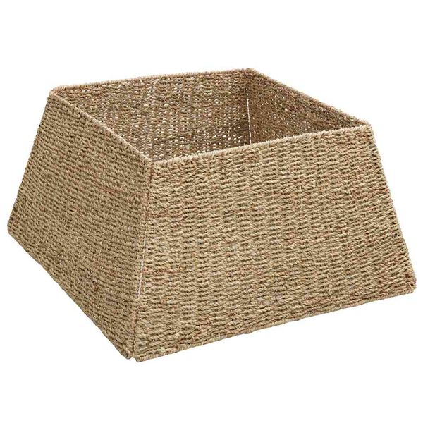 vidaXL Collare per Albero di Natale Marrone 50 x 50 x 25 cm seagrass