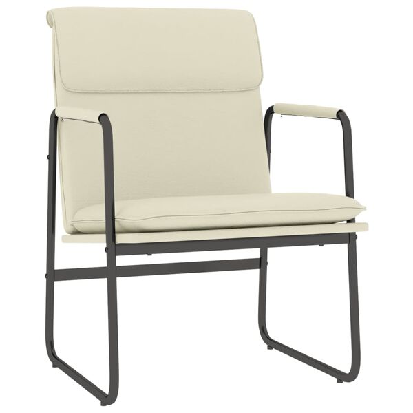 vidaXL Sedia Lounge Crema 55x64x80 cm in Similpelle