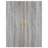 vidaXL Credenza Grigio Sonoma 69,5x34x180 cm in Legno Multistrato