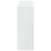 vidaXL Tavolo consolle Rigato Bianco Lucido 155 x 29 x 74 cm