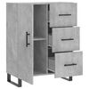 vidaXL Credenza Grigio Cemento 69,5x34x90 cm in Legno Multistrato