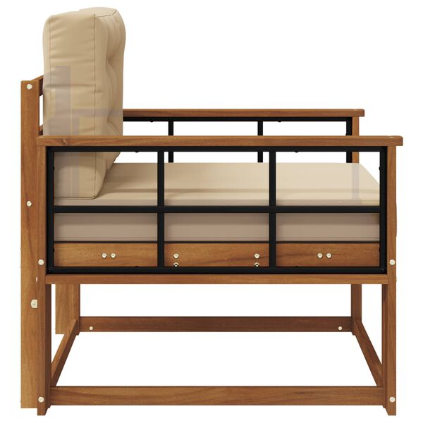 vidaXL Divano centrale per esterno Legno di Acacia Massello Naturale