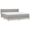 vidaXL Giroletto a Molle con Materasso Grigio Chiaro180x200 cm Tessuto