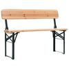 vidaXL Tavolo da Birra Pieghevole 2 Panchine 118 cm Legno di Abete